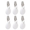 6Pcs Tablecloth Weights Marble Stainless Steel Small Size Waterproof Rustproof