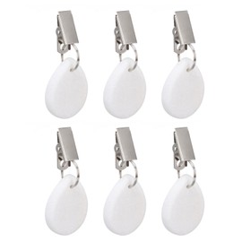 6Pcs Tablecloth Weights Marble Stainless Steel Small Size Waterproof Rustproof Durable Clip On Weights for Party PicnicOval