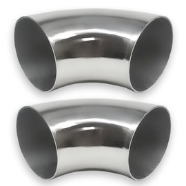 Gorniloxam OD 3 inch 90 degree exhaust elbow Pipe (Mandrel Bend Elbow) SS304 Stainless Steel Bend Suitable for Car Modified Exhaust Elbow Pipe, Stair Handrail, etc (2 pcs)