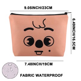 G2TUP K-Pop Stay Makeup Bag K-Pop Character Gifts Stay Cartoon Face Gifts Stay Merchandise (orange bag)