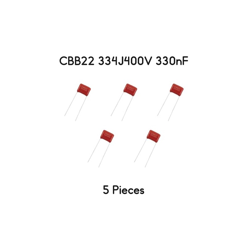 Pack of 5 CBB22 334J 400V 0.33uF 330nF Polypropylene Film