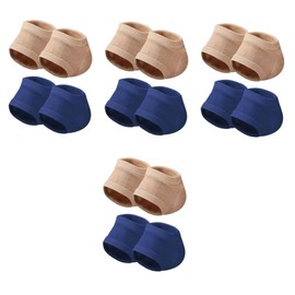 minkissy 8pairs Heel Socks for Cracked Heels for Men Women Breathable and Washable Cushions Skin Tone Moisturizing Gel Lining for Foot Care