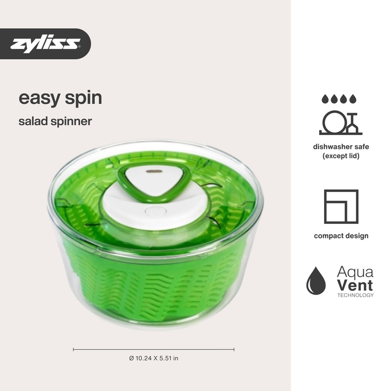 Zyliss Easy Spin 2 AquaVent Large Salad Spinner - Salad
