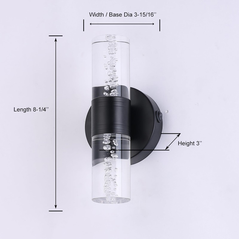 Maichis 12V LED RV Wall Sconce Light Fixture with ON/Off