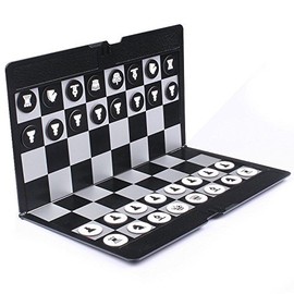 Foldable Mini Magnetic Chess Set Portable Wallet Pocket Chess Board Games