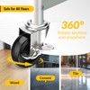 HOLKIE Caster Wheels 3 inch Locking Casters Set of 8,