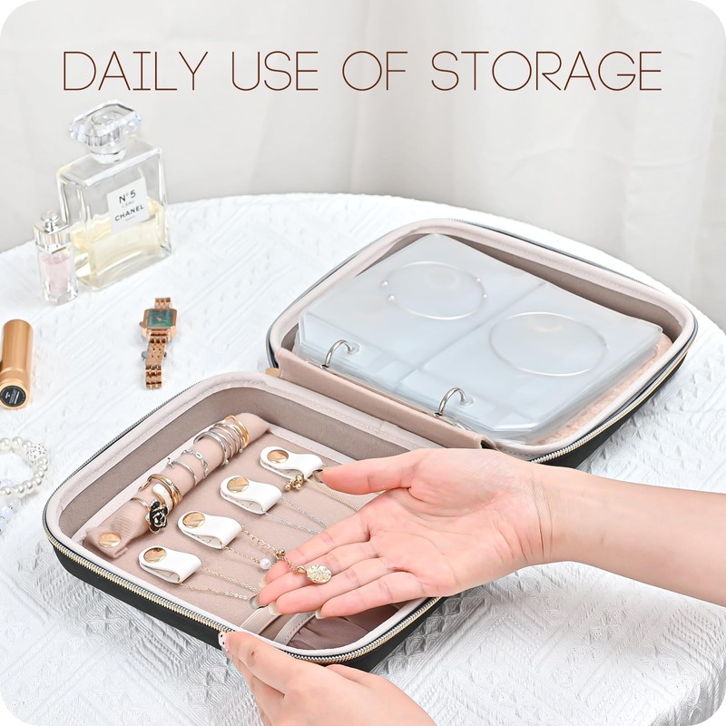 ProCase Jewelry Box Jewelry Storage Transparent Pocket Women Jewelry Box