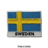 Bebuz Sweden Flag with Name Patch Embroidered Iron On Sew
