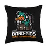 Band-Aids Don't Fix Bullet Holes Quack Doctor Throw Pillow