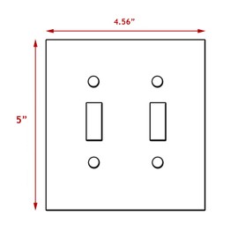 Elements of Space - Decorative Switch Plate Covers - 2 Gang Switch Plate - with Colormatch Switch Plate Screws - Arabesque Aqua Design