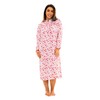 Nikaro Ladies Floral Nightdress Super Soft Thermal 100% Brushed Cotton