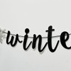 Hello Winter With Silver Snowflake Banner, Black Winter Theme Party