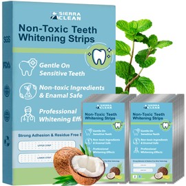 Sierra Teeth Whitening Strips 14 Treatments 28 Strips, Sensitivity Free Enamel Safe, Fast Teeth Whitening Kit, Dentist Recommended Remove Coffee Tea Smoking Stains (Coconut Mint)