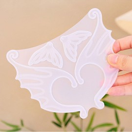 MENGZHIAO Resin Moulds,DIY Elf Ear Clip Silicone Mold Butterfly Fairy Wing No Piercing Earrings Crystal Epoxy Resin Molds Ear Covers Jewelry