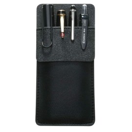 DIZLAS Chest Pocket Pen Case Pen Holder Pen Holder Shirt Lab Coat Pen Holder, Black, Chest Pocket Pen Case