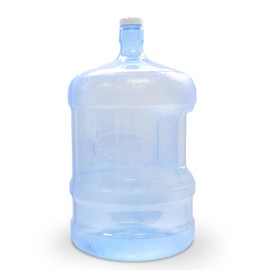 Alpine Cuisine Plastic 5 Gallon Water Bottle with Cap PVC Reusable Jug Container Water Can Easy Grip Carry Handle Non-Spill & Completely Leak-Proof