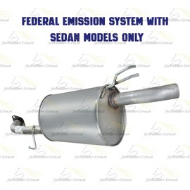 Rear Muffler fits 2010 2011 2012 2013 Kia Forte 2.0L Sedan | Stainless Steel | Northeastern Exhaust | Free Gasket Included | Direct Fit