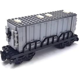 TRavesty City Freight Train Car Building Blocks Construction Kit, Freight Train Trolley Model, Technology City Freight Train Construction Kit, Cargo Container Freight Train Passenger Train Model