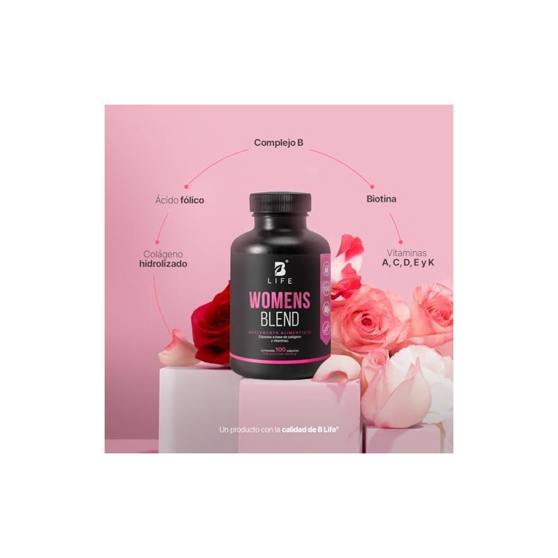 B Life Multivitamínico para Mujer con Biotina y Colágeno 100