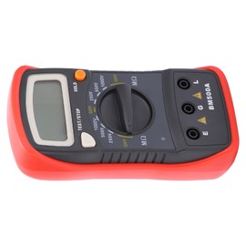 Garosa Insulation Tester 250V/500V/1000V LCD Display Fast Sampling Rate ABS Portable for Electrical Maintenance Test with Clip