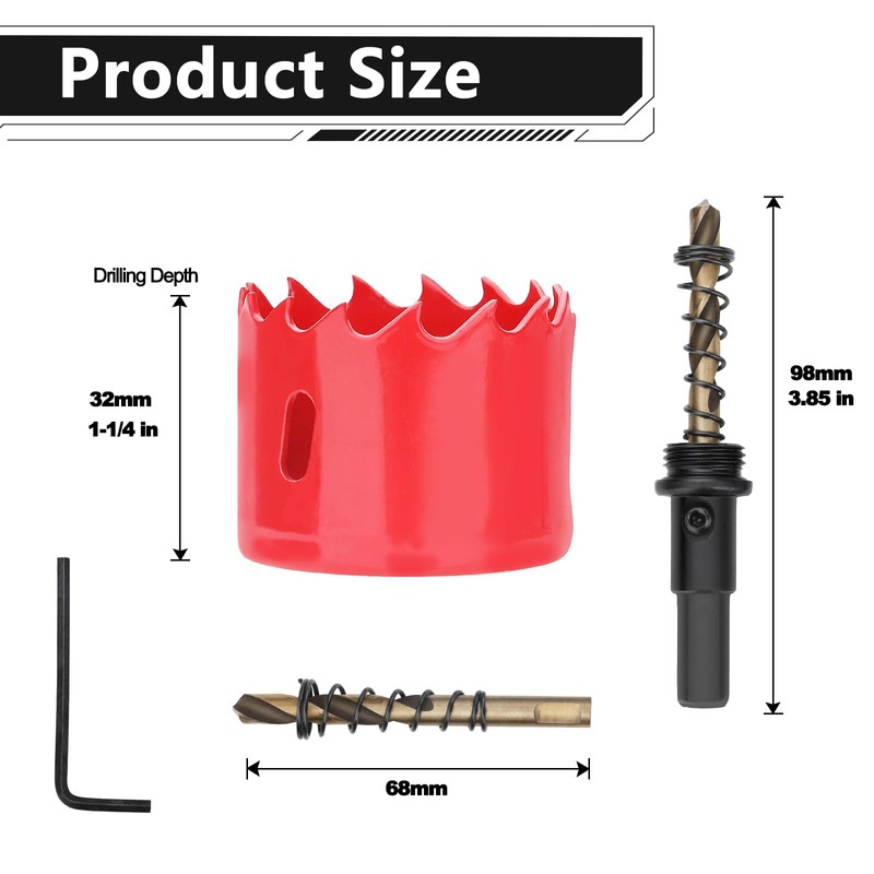 4 inch Hole Saw for Wood 102mm HSS Bi-Metal Hole