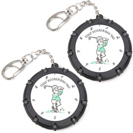 RiToEasysports 18 Holes Golfball Stroke Score Counter Golfball Score Keeper with Keychain(Pack of 2)