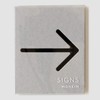 MOHEIM SIGNS ARROW Arrow Direction Sign Plate (Black)