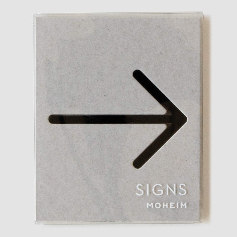 MOHEIM SIGNS ARROW Arrow Direction Sign Plate (Black)