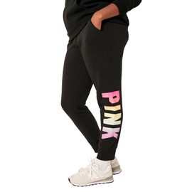 Victoria's Secret Women's Pink Logo Fleece Jogger Sweatpants, Multi, XS