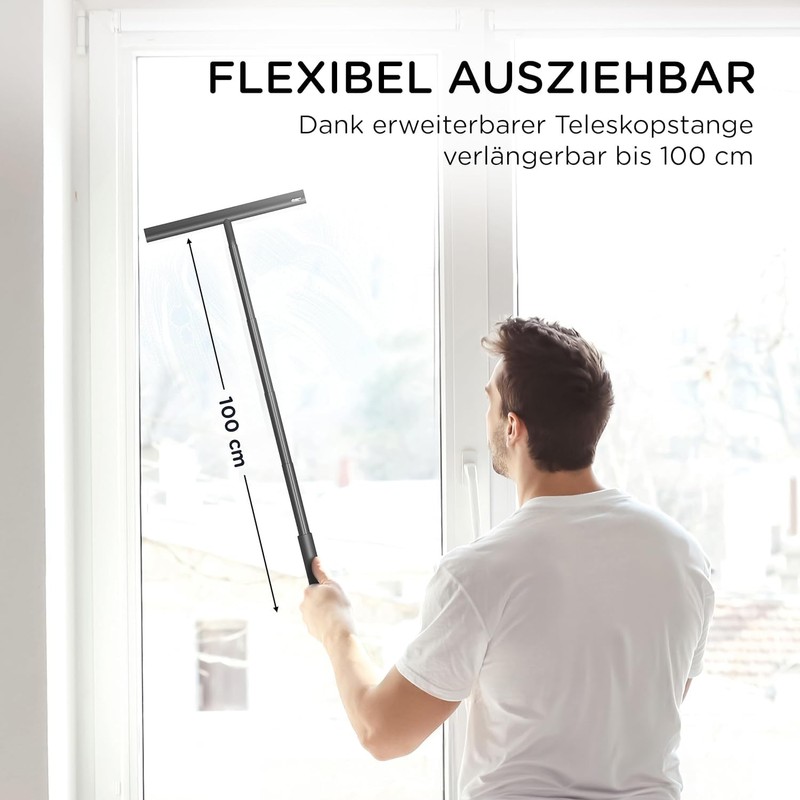 XFarske Extendable Shower Squeegee for Glass Doors, Shower Cubicle Squeegee