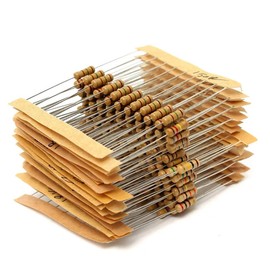 300 Pcs Carbon Film Resistors 0.1Ω to 750Ω 1W Tolerance 5% 30 Types 10 Each Type Resistor Set High Precision Resistor Kit Basic Parts for Electronic Work