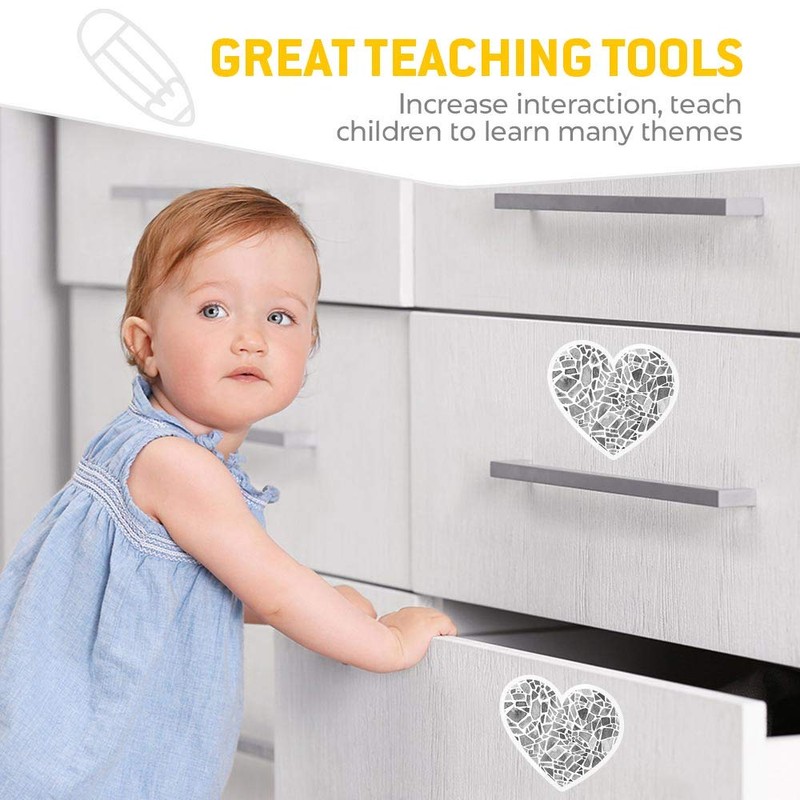 2 x Heart Vinyl Stickers 7.5 cm - Binary Code