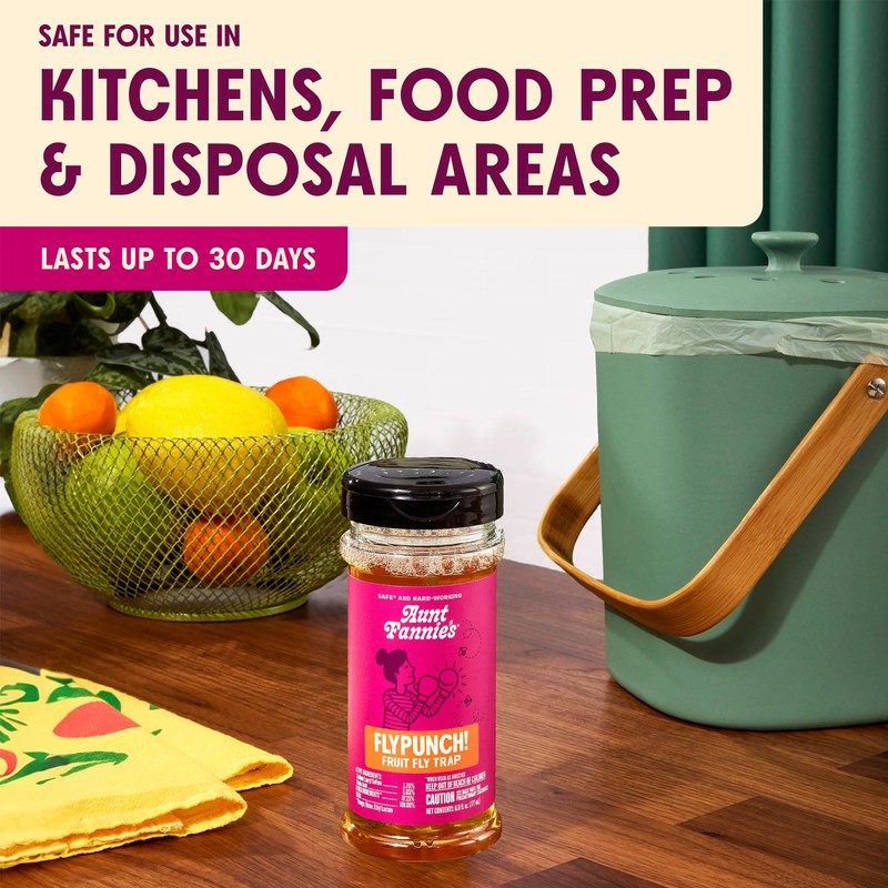 Aunt Fannie's FlyPunch Fruit Fly Trap for Indoor and Kitchen
