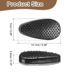 HARFINGTON 5 Pairs Eyeglass Nose Pads 2.5mm Thickness Silicone Adhesive Anti-Slip Glasses Nose Grips Granular Water Drop Glasses Nose Pads for Plastic Frames Glasses Sunglasses, Black