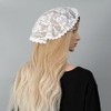 Black Rose Lace Chapel Cap Veil Head Coverings for Women