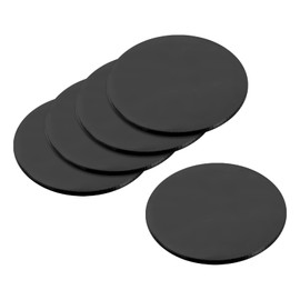 sourcing map 40MM Round Miniature Model Bases, 2MM Thick Circular Base, Black Pack of 10
