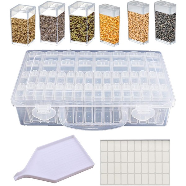 Diamond Painting Storage Containers, Portable Bead Storage Container 48Gird Diamond