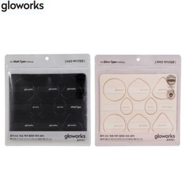 GLOWORKS Palette Puff 8pcs [Matt/Glow], Type:Matte