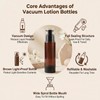 2 Pcs 100ml 3.4 oz Brown Plastic Airless Pump Bottles