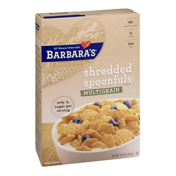Barbaras Bakery Shredded Spoonfuls Multigrain Cereal, 14 Ounce -- 12 per case