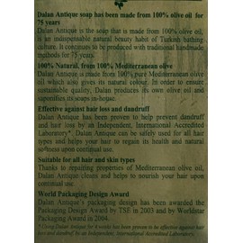 Dalan Organic Olive Oil Soap with Lemon Balm Oil, Water Oil, Green, Normal, 900