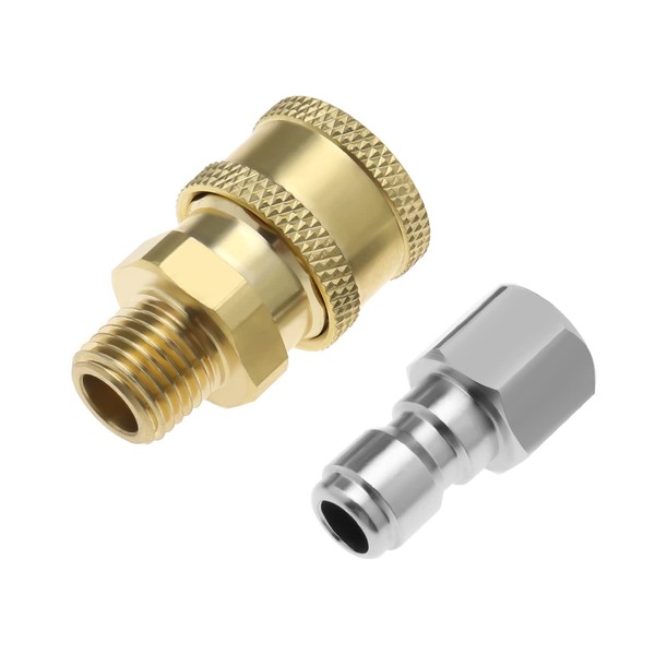 2Pcs Pressure Washer Couplers 1/4inch Quick Connect to Male NPT Thread Pressure Washer Quick Connect Fitting Pressure Washer Adapter