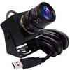 ELP Cámara USB 4K con micrófono Zoom manual Cámara web