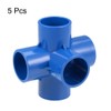 sourcing map 5-Way Elbow PVC Pipe Fitting Furniture Grade 32mm