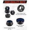 10Pcs M10 Nuts, Jeboler 0.7 mm Self Locking Nuts Black