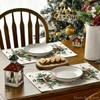 Artoid Mode Leaves Holly Christmas Placemats Set of 4, 12x18
