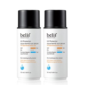 Belif [더블] 빌리프 UV 프로텍터 - 아쿠아 밤 선 세럼 어드밴스드 50 mL(SPF50+/PA++++)X2개 [Double] Belif UV Protector - Aqua Balm Sun Serum Advanced 50 mL (SPF50+/PA++++) x 2 pcs
