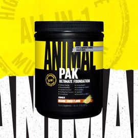 Animal Pak - Convenient All-in-One Vitamin & Supplement Powder, Orange Crush - Zinc, Vitamins C, B, D, Amino Acids, Immune Support, Digestive Enzymes 