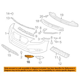 Subaru 2015 2016 2017 Legacy Sedan Left Hand Side Fog Light Cover New 57731AL05A OEM