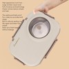 Stainless Steel Lunch Box with Soup Bowl Spoon Chopsticks Beige